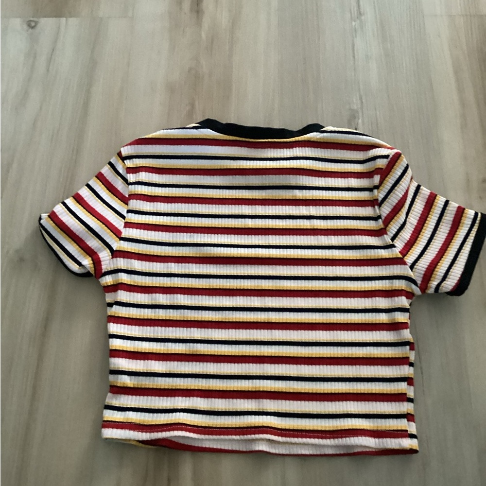 SHEIN Multicolor Striped Ribbed Tee - Picture 3 of 4